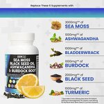 Sea Moss Capsules - Manufacturer - OEM Shilajit Black Seed Oil Ashwagandha Turmeric