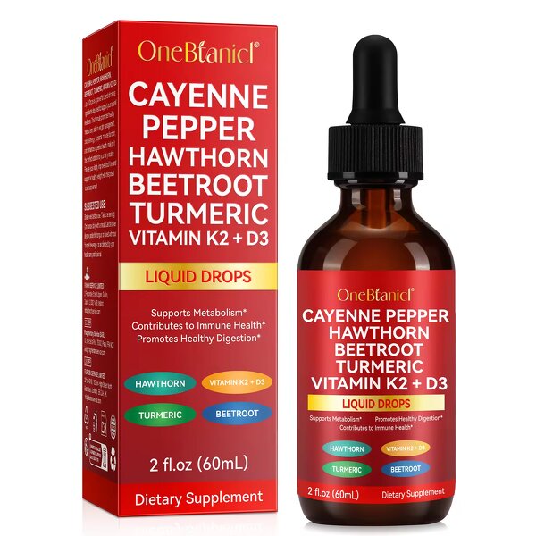 Cayenne Pepper Drops - Manufacturer - Organic Liquid Aloe Vera Hawthorn Metabolism