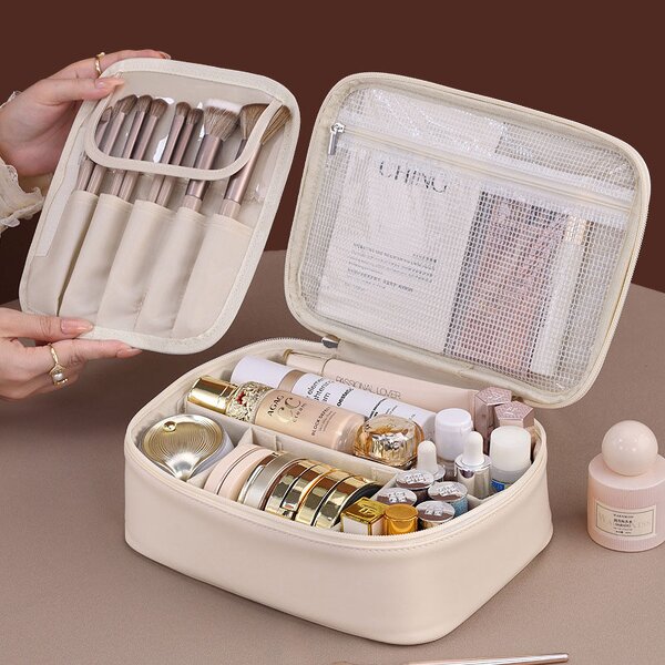 Cosmetic Bag - Manufacturer - Women's Soft Travel Handle Professional Makeup
