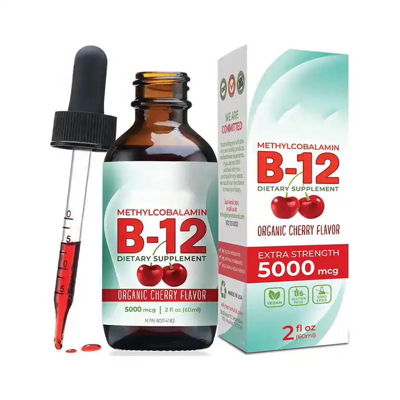 B12 Liquid Drops - Manufacturer - OEM Vegan 5000MCG Methylcobalamin All Ages
