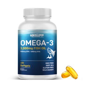 Fish Oil Softgels - Manufacturer - 3000mg EPA DHA Omega-3 150 Grains