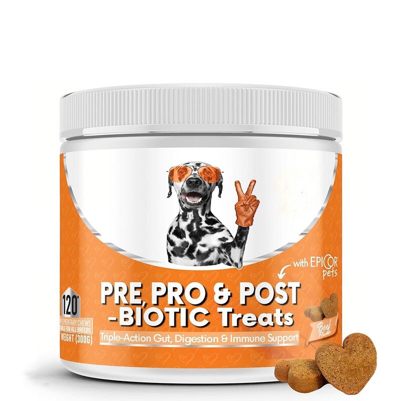 Dog Multivitamin Chews - Manufacturer - Private Label 8-in-1 Probiotic 120 Count