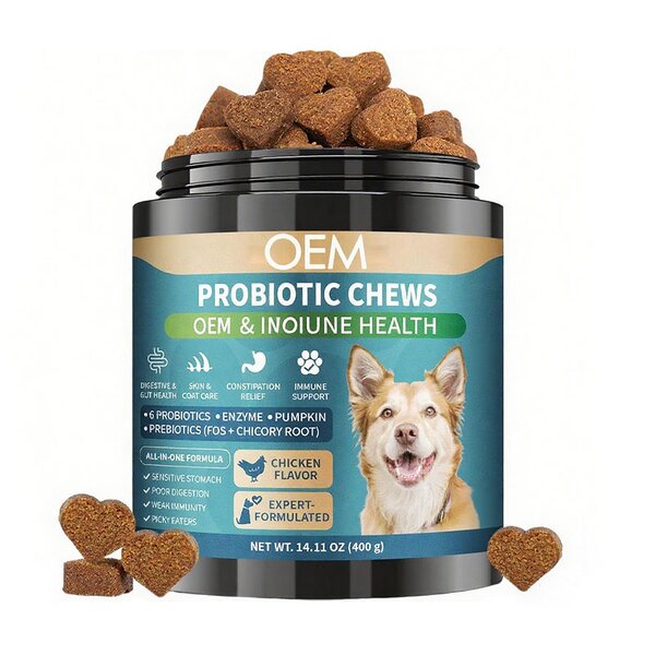 Dog Probiotic Chews - Manufacturer - Pumpkin 6 Probiotics OEM Gut Health Custom