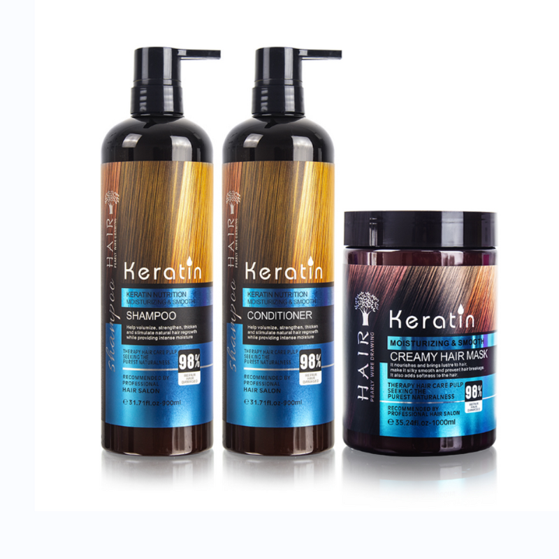 Shampoo and Conditioner Set Manufacturer - 900ml Keratin Low MOQ Natural Organic Biotin Private Label