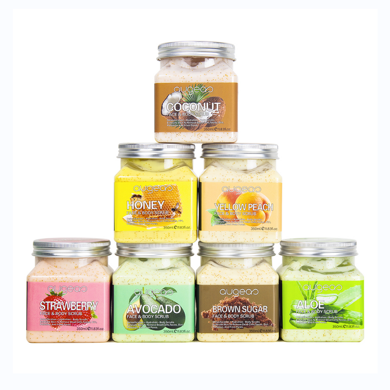 Body Scrub Manufacturer - 350ml Jars Own Brand In Stock Exfoliating Organic Whitening
