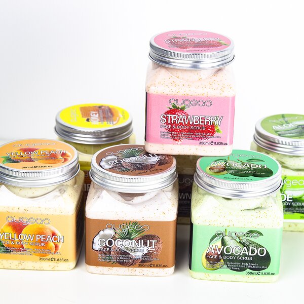 Body Scrub Manufacturer - 350ml Jars Guangzhou Fast Delivery Wholesale Exfoliating Whitening