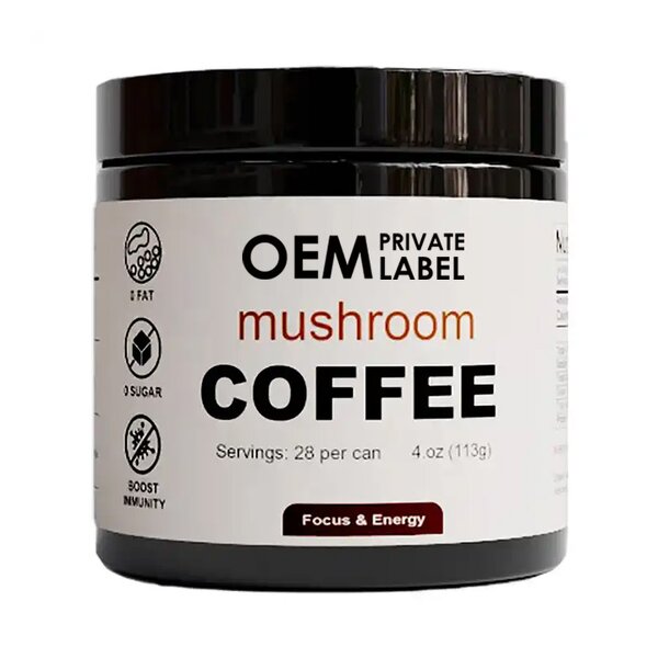 Mushroom Coffee Manufacturer - Private Label Organic Blend with Arabica Boost Energy