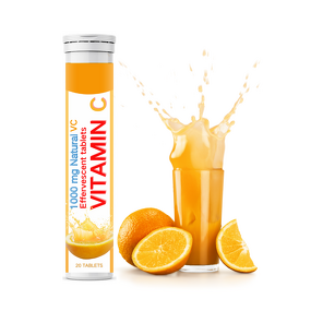 Vitamin C Effervescent Tablet Manufacturer - Private Labels 1000mg Orange Juice Bubble
