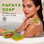 Papaya Soap Bar - Manufacturer - Wholesale Kojic Acid Turmeric Cleansing Brightening