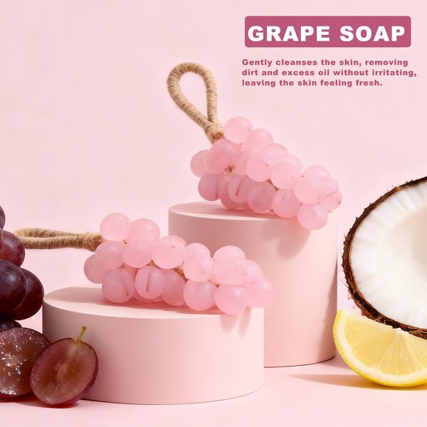 Grape Extract Soap Bar - Manufacturer - Coconut Oil Citric Acid Deep Cleansing Balanced Skin