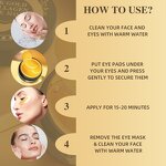 24K Gold Eye Mask Patch - Manufacturer - Crystal Collagen Firming Dark Circles Puffiness Treatment