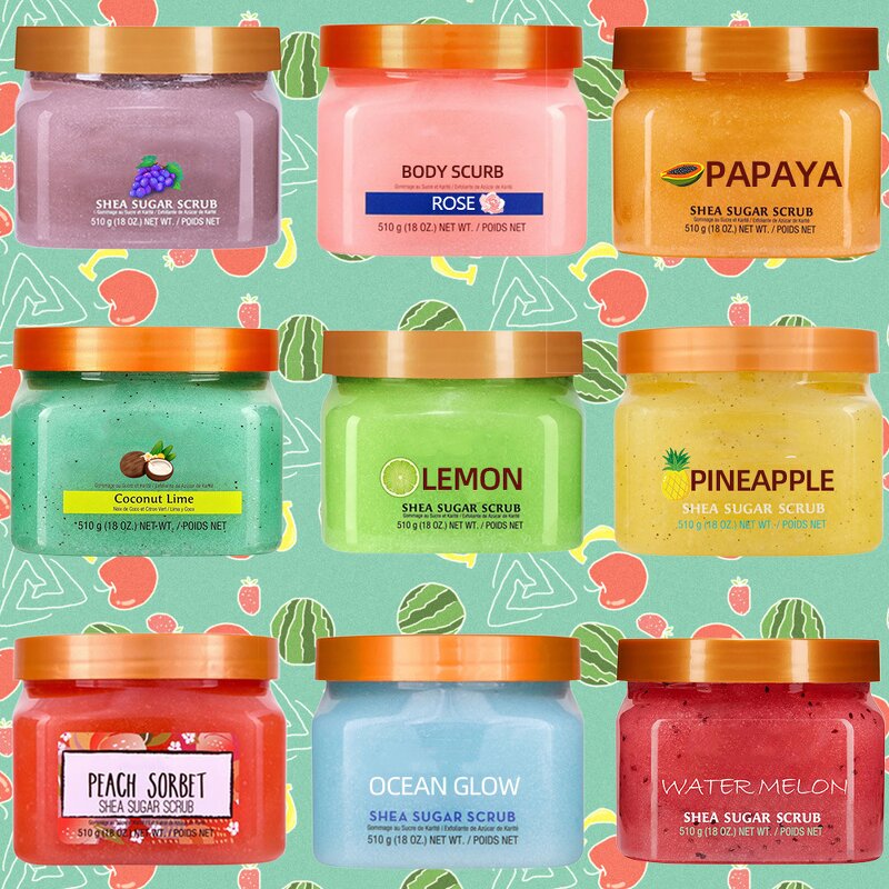Fruit Body Scrub - Manufacturer - Private Label Papaya Watermelon Shea Butter Exfoliating Brightening