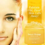 Orange Body Scrub - Manufacturer - Private Label Vegan Sea Salt Fruit Brightening Exfoliating Cleansing