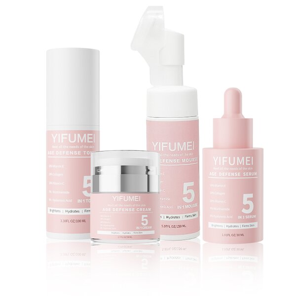Vitamin C Skin Care Set - Manufacturer - Private Label 5 in 1 Anti Aging Firming Rejuvenating