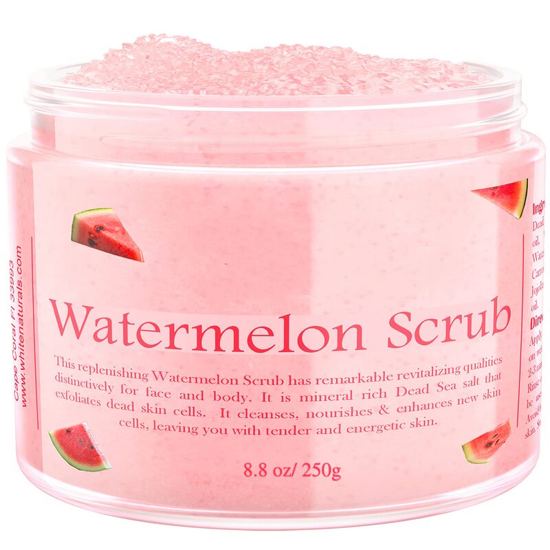 Watermelon Body Scrub - Manufacturer - Women Fruity Brightening Exfoliating Dead Sea Salt Smoothing