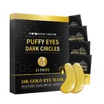 24K Gold Eye Masks - Manufacturer - Fine Lines Removal Dark Circles Under Eye Patches Anti Aging