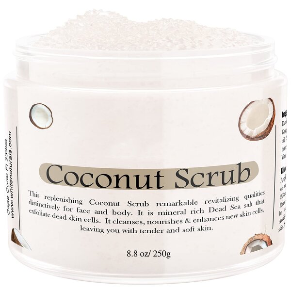 Coconut Body Scrub - Manufacturer - Organic Whitening Sea Salt Exfoliating Deep Cleansing Butter