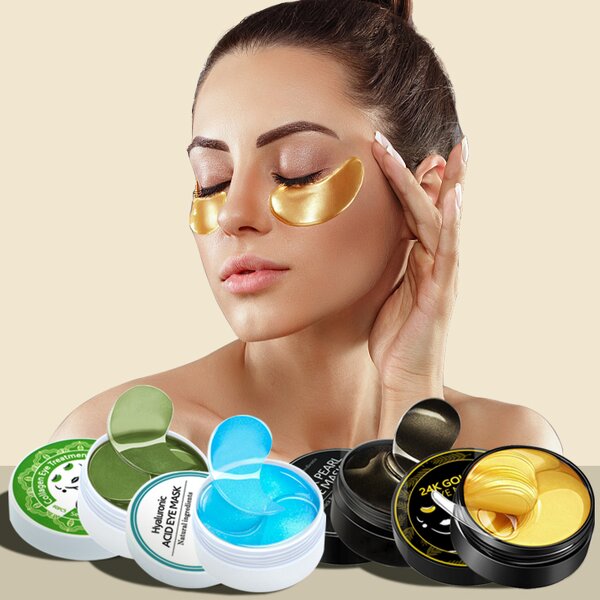 24K Gold Eye Mask - Manufacturer - Private Label Hyaluronic Seaweed Anti Aging Puffy Dark Circle
