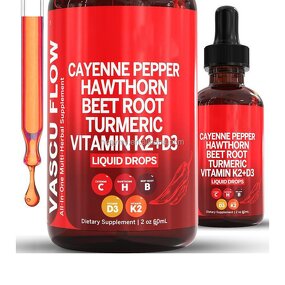 Cayenne Pepper Drops - Manufacturer - OEM 60ml Hawthorn D3 K2 Beet Root Turmeric Curcumin