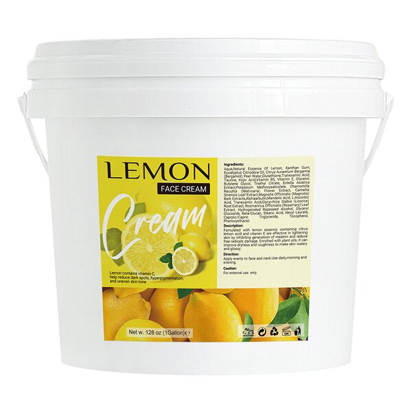 Facial Cream Manufacturer - Organic Lemon Gallon with Hyaluronic Acid Vegan