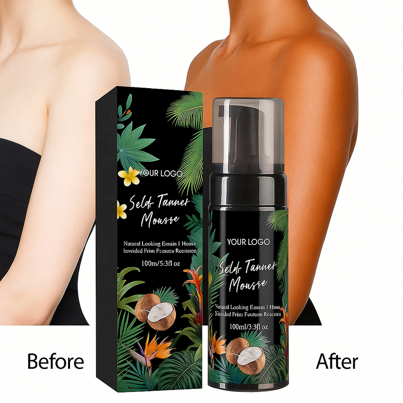 Sunless Tanning Mousse - Manufacturer - Organic Vegan Dark ODM Private Label Body Tanning Oil