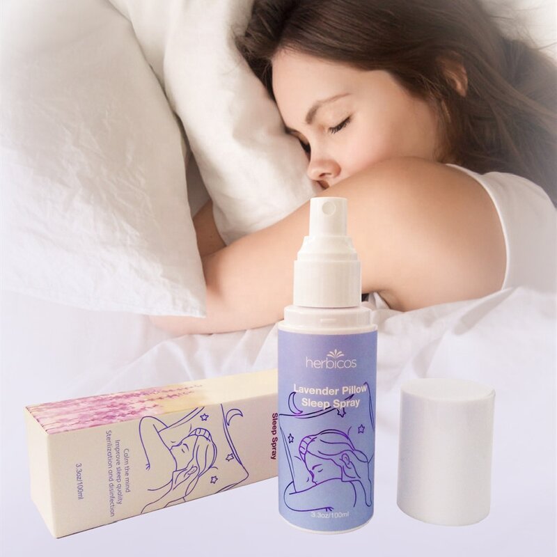 Linen Pillow Spray - Manufacturer - Huini OEM 80ml Lavender Deep Sleep Natural Rest Aid