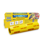 Pvc Cling Film Manufacturer - 30x1000m Food Grade for Mushroom Packing Jumbo Roll