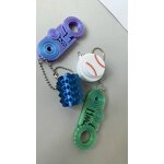 Sports Ball Fidget Clicker - Custom 3D Printed Basketball Football Baseball Keychain