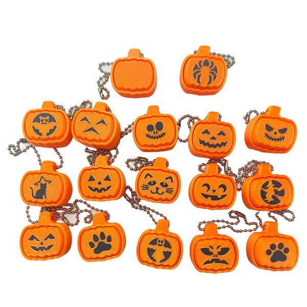 Halloween Pumpkin Fidget Clicker - Custom 3D Printed Keychain Sensory Stress Relief