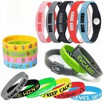 Rubber Bracelet Manufacturer - Custom with Text Clipart Logo Silicone