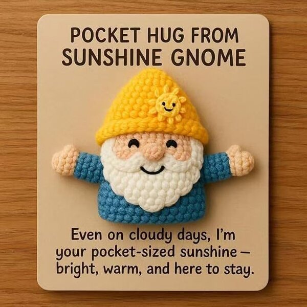 Pocket Hug Gnome Manufacturer - Handmade Crochet Doll Stress Relief Encouragement