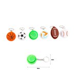 Sports Ball Fidget Clicker - Custom 3D Printed Basketball Football Baseball Keychain