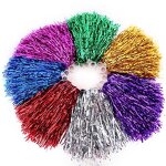Cheerleading Pom Poms Manufacturer - 20G Tree Metallic Foil Baton Team Spirit