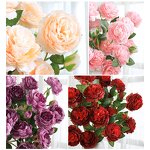 Artificial Silk Flowers Manufacturer - Wholesale Rose Peony Bunch for Wedding Christmas