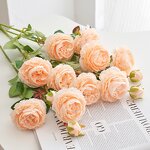 Artificial Silk Flowers Manufacturer - Wholesale Rose Peony Bunch for Wedding Christmas