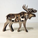 Boxwood Animal Ornament Manufacturer - Creative 3D Layered Carved Desktop Decoration