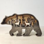 Boxwood Animal Ornament Manufacturer - Creative 3D Layered Carved Desktop Decoration