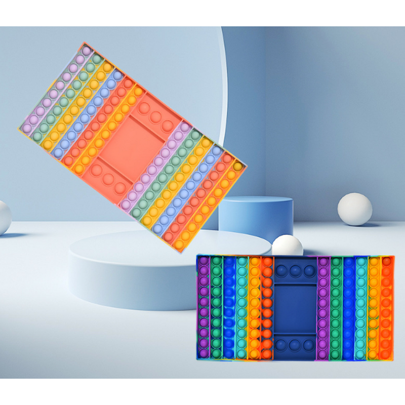 Fidget Board Game Manufacturer - Big Pop Rainbow Chess Push Bubble Promotional