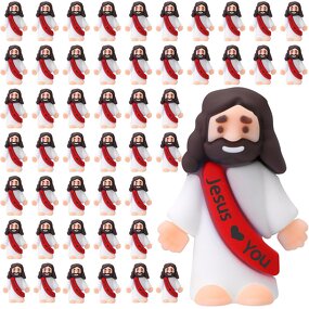Easter Ornaments Manufacturer - Mini Eco-friendly PVC Jesus Loves You Resin Crafts