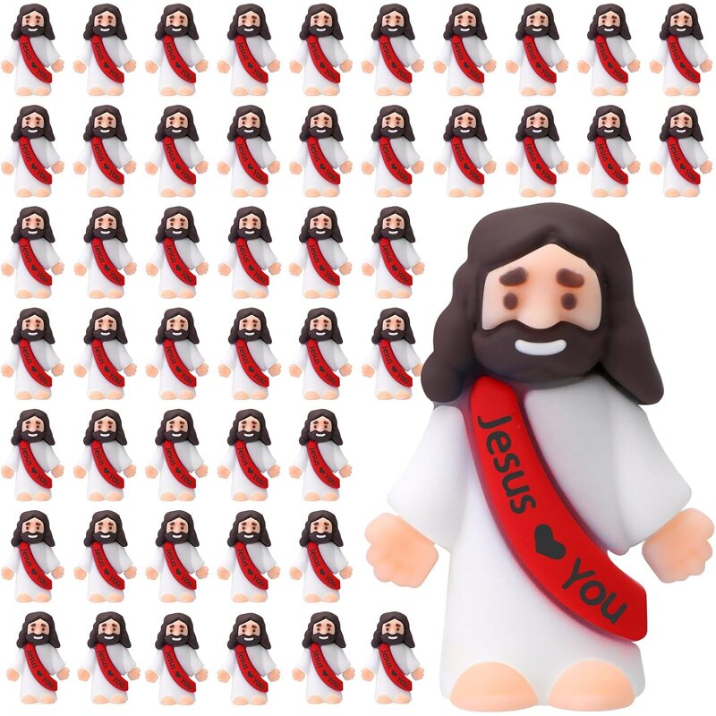 Easter Ornaments Manufacturer - Mini Eco-friendly PVC Jesus Loves You Resin Crafts