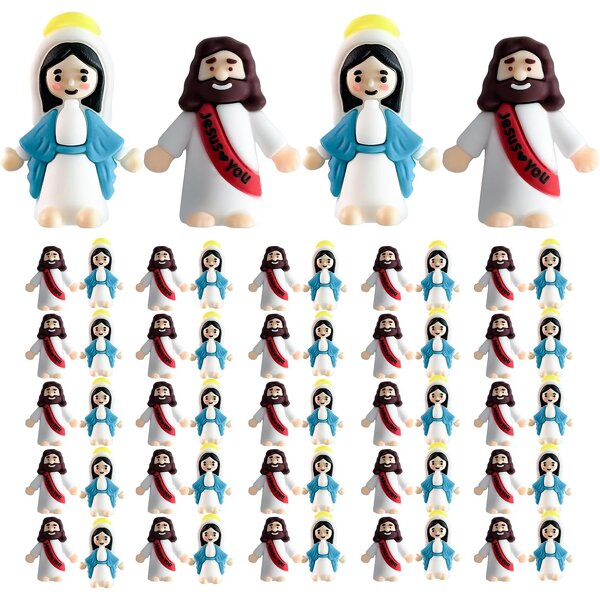 Mini Jesus Figure Manufacturer - Factory Supply PVC Soft 3D Words God Bless