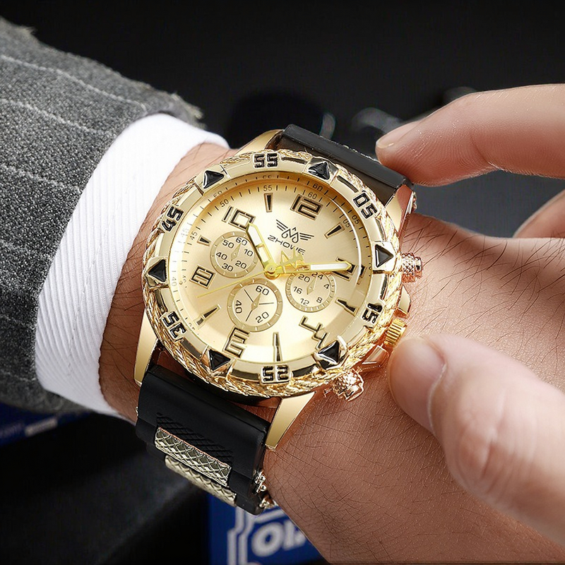 Quartz Watch - Manufacturer - QW75 Gold 40mm Luminous Stainless Steel Complete Calendar