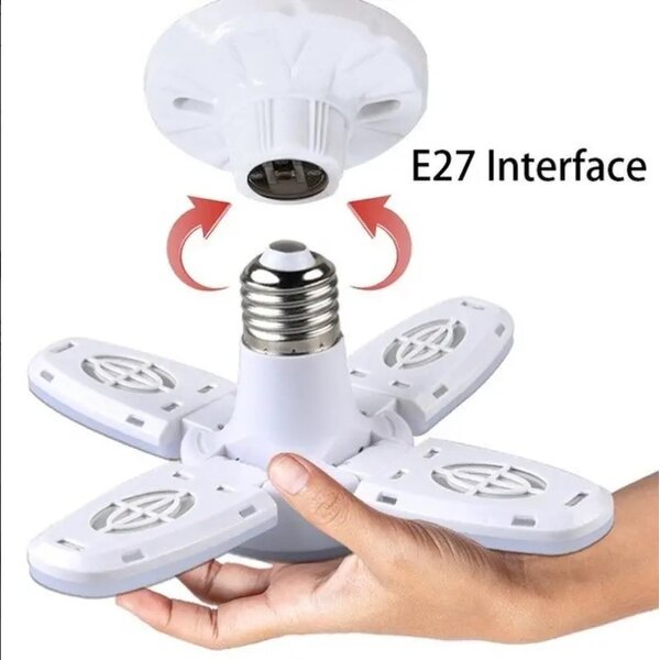 LED Fan Bulb - Manufacturer - E27 28W Foldable Ceiling Fan Timing AC85-265V Outdoor