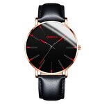 Quartz Watch - Manufacturer - Men Ultra-Thin 40mm Business Leather Crystal Buckle