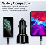 Car Charger - Manufacturer - 4 in 1 Ports Fast Charge Mini Cigarette Lighter USB Adapter