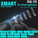 Smart Sunglasses - Manufacturer - SG70 Audio WIFI Camera AI Translator Photo Video Anti-Blue
