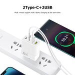 Fast Charging Adapter - Manufacturer - 36W 2USB 2C Short Circuit Protection US UK EU