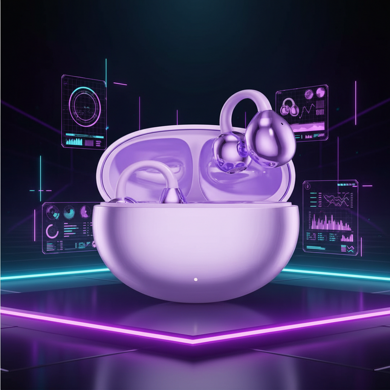 Ear Clip Earbuds - Manufacturer - GQ13 BT5.4 Hi-Fi Gaming Low Latency JL IPX4 LED Touch