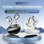TWS Earphones - Manufacturer - Q16 Pro AI Real-Time Translation LED Screen Noise Cancelling