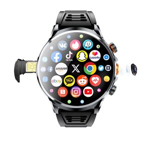 4G LTE Smart Watch - Manufacturer - H18 3+32GB WIFI GPS Camera Tiktok YouTube Android IOS